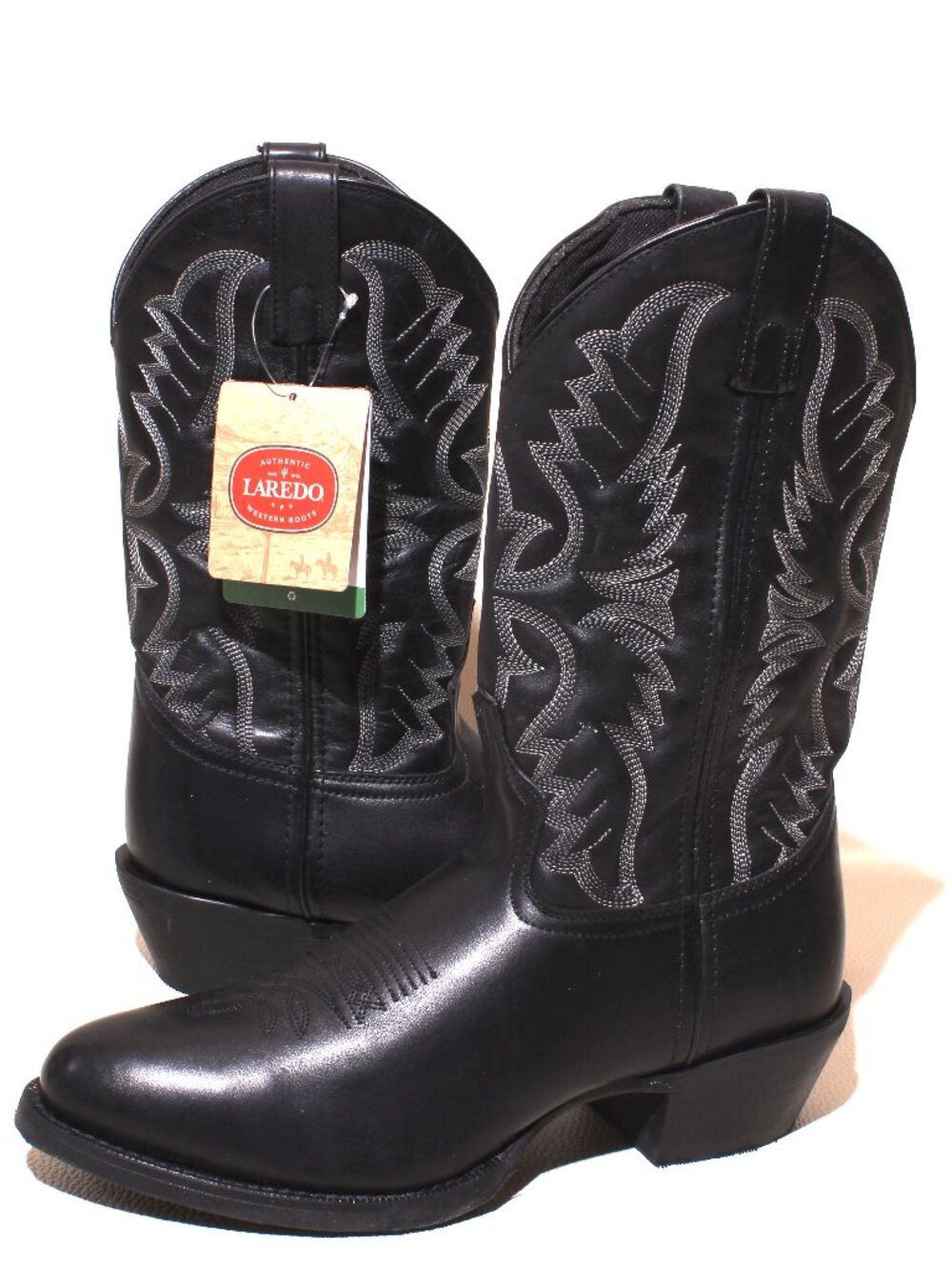 Laredo Birchwood Men’s 9D Black Western Cowboy Boots 68450
